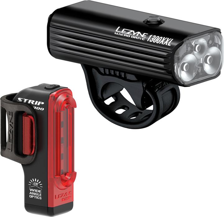 Produktbild Lezyne Macro Drive 1300XXL / Strip Pro (1300 lm, 300 lm)
