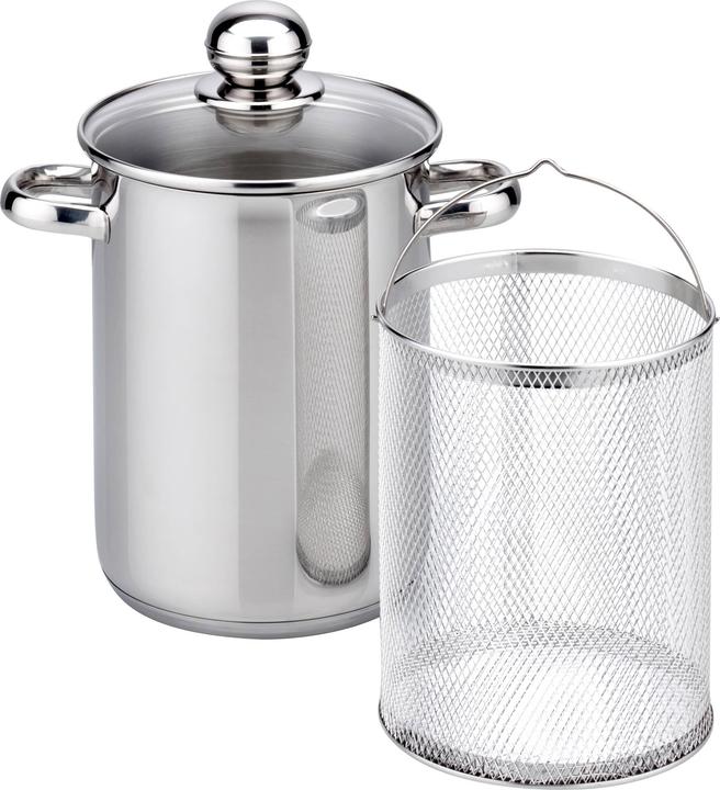 GSW Asparagus Cooking Pot Stainless Steel 188 Ø 16 cm (16 cm, Stainless steel)