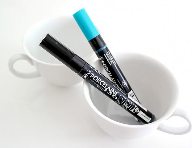 Actual product image Pebeo Porcelaine 150 Marker Normal Nib 1,2mm (Charcoal, 1.20 mm)
