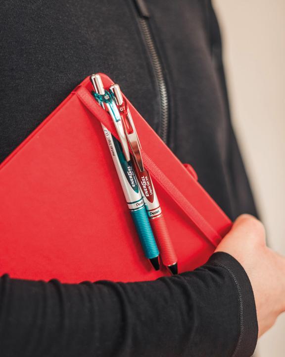 Actual product image Pentel EnerGel Xm (Red, Silver, 1 x)