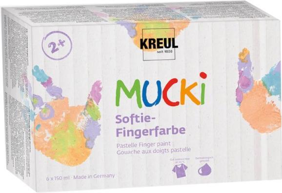 Kreul Mucki 6er-set (Orange, Gelb, Lila, Grün, Rosa, Türkis, 900 ml)
