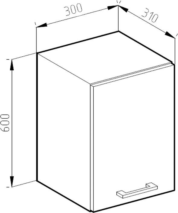 Produktbild Vicco Hängeschrank R-Line (30 x 60 x 31 cm)
