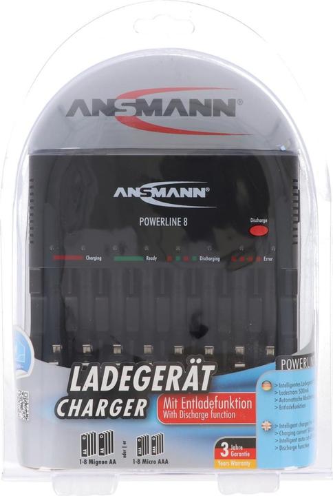 Image du produit Panasonic Eneloop 8 piles AA Mignon et chargeur Ansmann Powerline 8 (8 pcs)