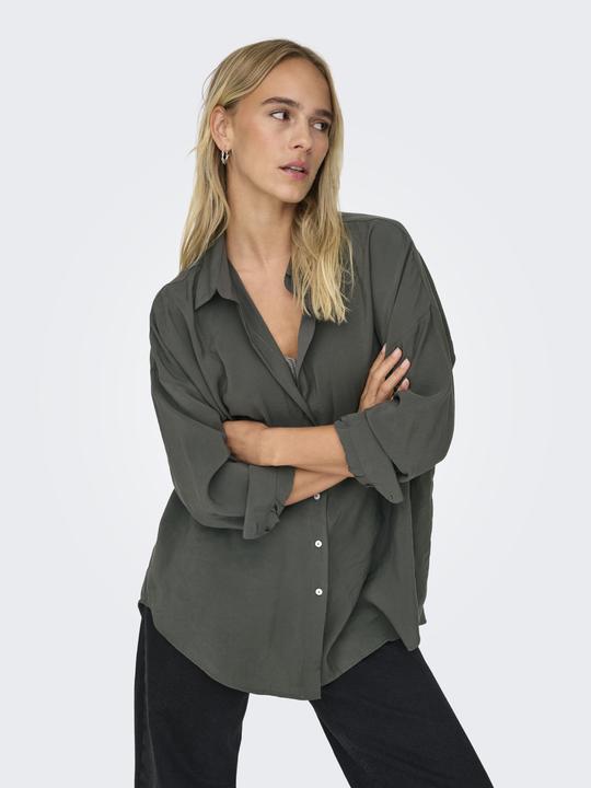 Image du produit Only Coupe décontractée Col chemise Manches avec bouton Épaule basse Chemise (L)