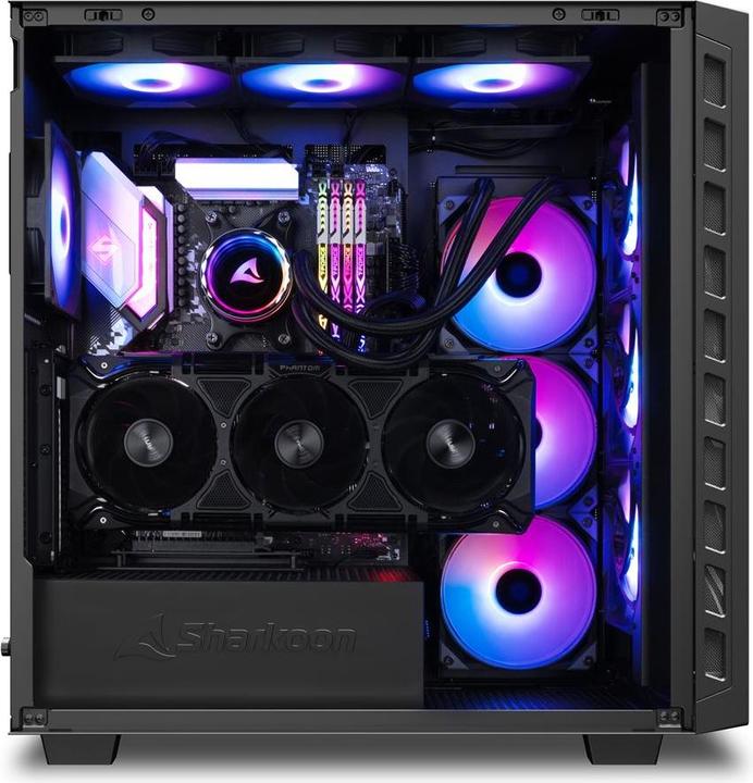 Produktbild Sharkoon Rebel C80M RGB ATX Black (schwarz) (ATX, Mini-ITX, mATX)