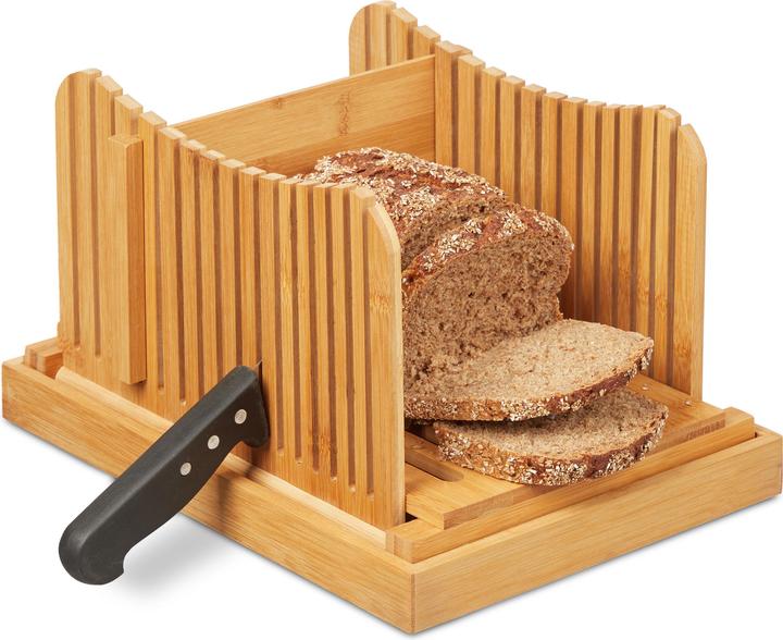 Actual product image Relaxdays Bread Slicer, Adjustable Board with Crumb Catcher