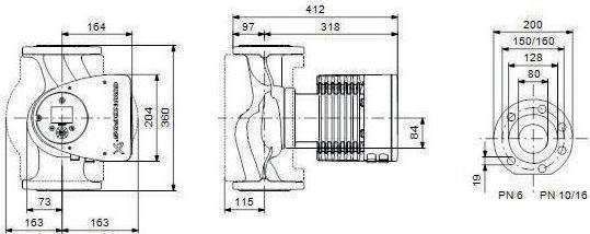 Produktbild Grundfos Elektronisch geregelte Umwlzpumpe MAGNA3 80-120 F 360 mm DN 80 97924690