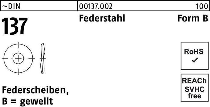 Produktbild Federscheibe DIN 137 B 14 Federstahl