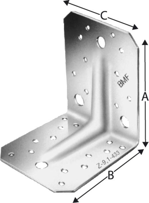 Image du produit Simpson Sst Equerres SST, type 90/R acier zingué 90x (Connecteur coudé, 50 pcs)