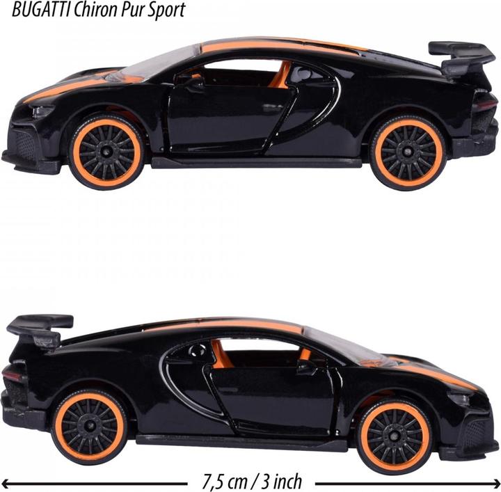 Actual product image Majorette Racing Bugatti Chiron Pure Sport, black