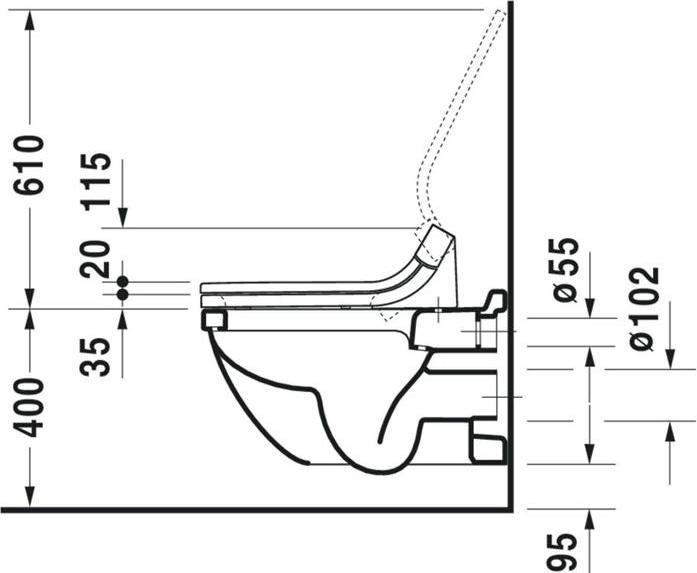 Immagine prodotto Duravit WC sospeso STARCK 3 profondo, 370x620mm bianco