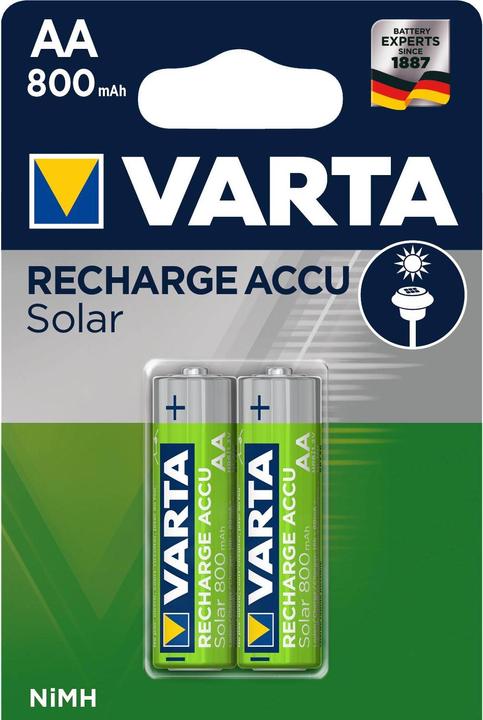 Actual product image Varta Recharge Accu Solar (2 pcs., AA, 800 mAh)