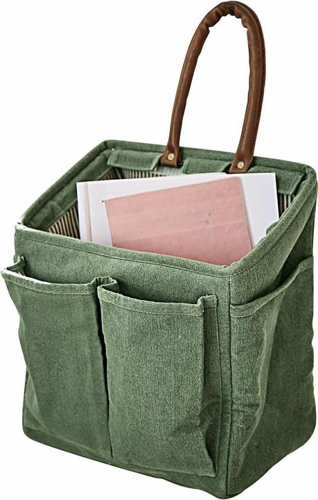 Image du produit Loberon Organiseur Cranberra vert/marron (30 x 30 x 20 cm)