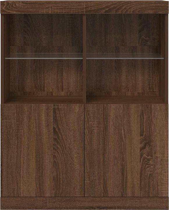Actual product image VidaXL Brown oak-look sideboard 81x37x100 cm Wood-based cabinet (81 x 37 x 100 cm)