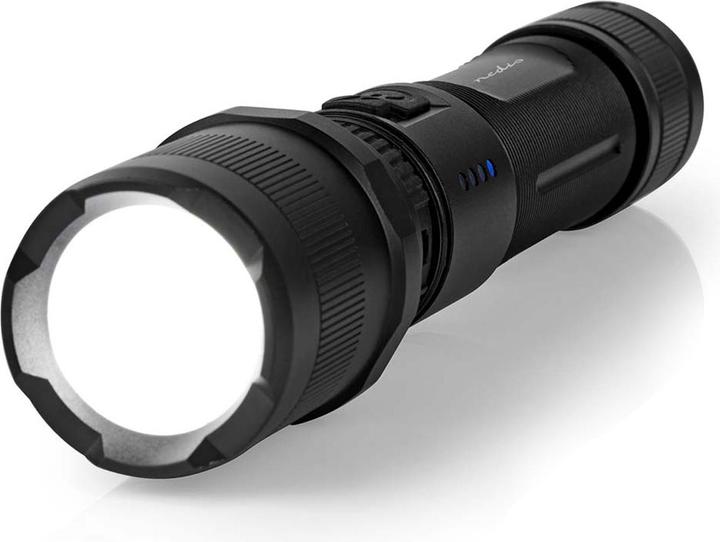 Nedis LED-Taschenlampe, Vollmetallgehäuse, Akku, 3,7 V, 10 W (3.50 cm, 1000 lm)