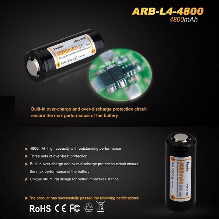 Produktbild Fenix Akku ARB-L4-4800 26650 geschützt