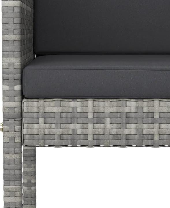 Immagine prodotto VidaXL Set bar da giardino 7 pezzi con cuscini in Poly Rattan marrone (48 cm)