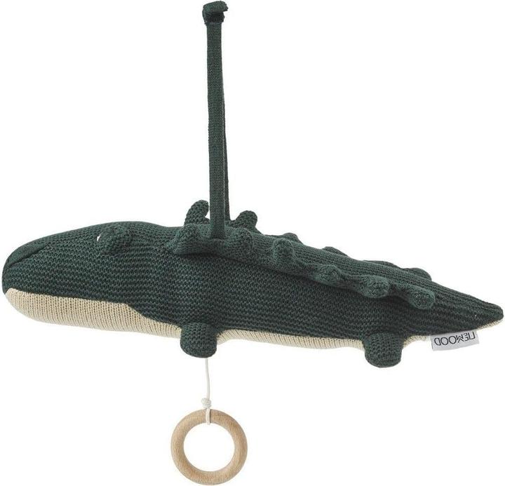 Actual product image Liewood Music Box Angela Crocodile Garden Green Organic Cotton x cm