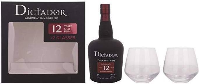 Image du produit Dictador Rhum Solera System Aged 12 Years Ultra Premium Reserve avec étui et 2 verres (1 x 70 cl)