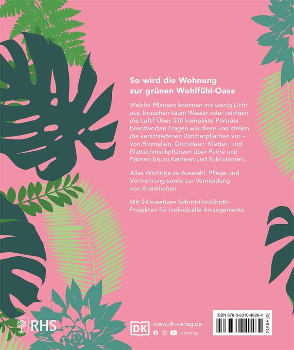 Image du produit Das grosse Buch der Zimmerpflanzen (Allemand, Zia Allaway, Fran Bailey, Reinhard Ferstl, Éditeur DK, 2024)