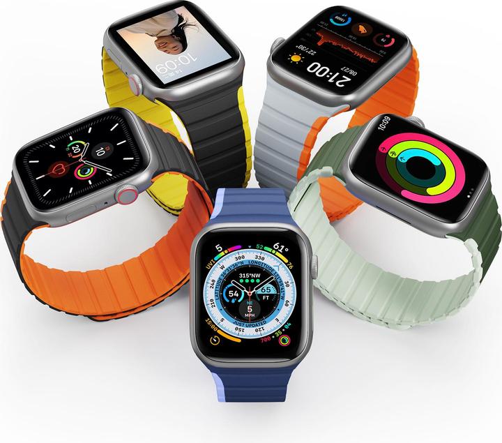 Actual product image Dux Ducis Magnetic Strap for Apple Watch SE, 8, 7, 6, 5, 4, 3, 2, 1 (41, 40, 38 mm) Strap (LD Versio (41 mm, 38 mm, 40 mm, Silicone, Metal)