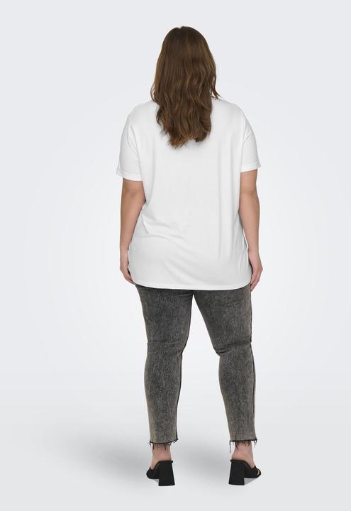 Produktbild Only Normal geschnitten Rundhals Umgeschlagene Ärmelbündchen T-Shirt T-shirt (XL)