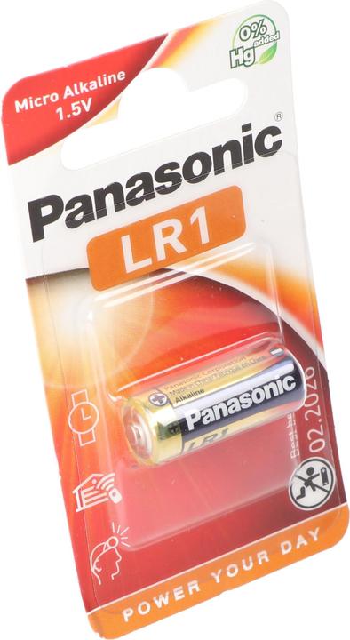 Actual product image Panasonic Micro Alkali LR1 (1 pcs., N, 900 mAh)
