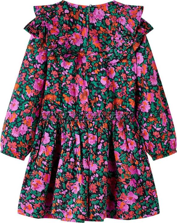 VidaXL Kinderkleid mit Langen Ärmeln Knallrosa 104,Material: 95 (104)