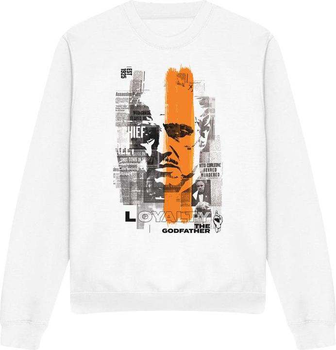Actual product image The Godfather Unisex Adult Don Vito Corleone Newspaper Strip Sweatshirt (M)