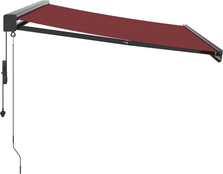 Actual product image VidaXL Markise Gelenkarmmarkise Sonnenmarkise Automatisch Burgunderrot 300x250cm (3 m)