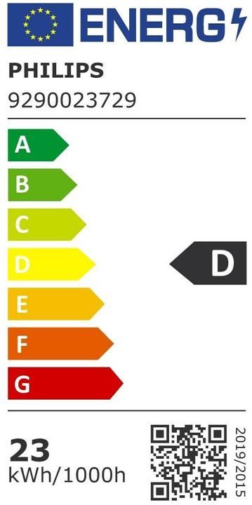 Etichetta energetica Philips Lampada 23 W (200 W) E27 Bianco caldo (E27, 23 W, 3452 lm, 1 x, D)