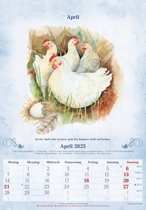 Produktbild Alpha Edition 100-Jähriger Kalender 2025 Wandkalender, 23,7x34cm, Bildkalender mit (Harter Einband, Deutsch)