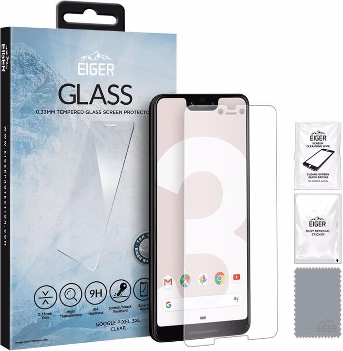 Actual product image Eiger Mountain Glass Clear (1 Piece, Google Pixel 3)