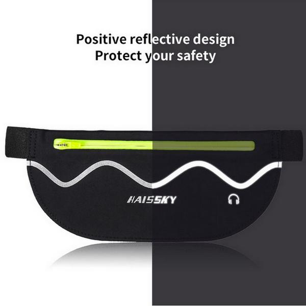 Produktbild Haissky Universelle Sport Bauchtasche mit Kopfhörerausgang