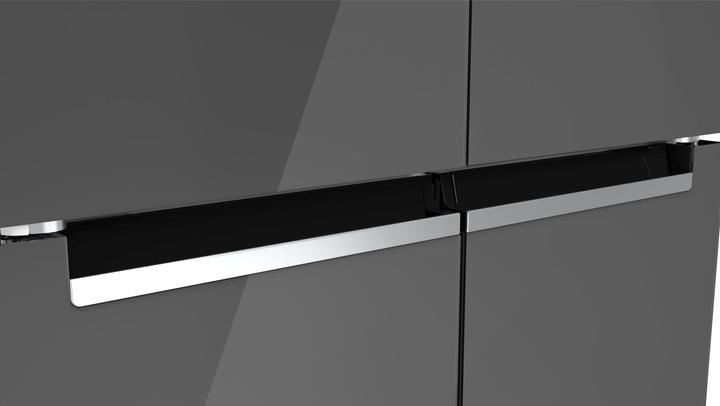 Produktbild Bosch Hausgeräte Serie 4, Kühl-Gefrierkombination mehrtürig, Glasfront, 189.5 x 85.5 cm, Grau, KMC85LEEA (547 l)