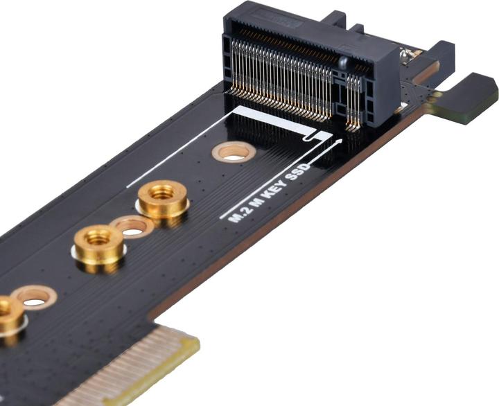 Actual product image Silverstone SST-ECM28 - 1x NVMe + 1x SATA M.2 SSD to PCI-E x4 1U adapter card