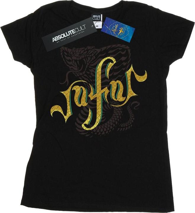 Actual product image Disney Womens/Ladies Aladdin Movie Jafar Snake Logo Cotton T-Shirt (L)