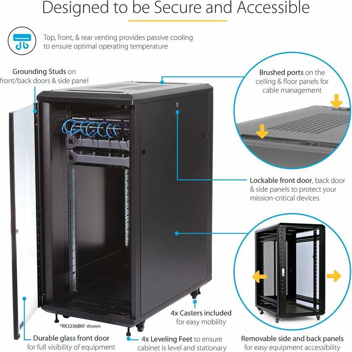Actual product image StarTech 25U 36IN SERVER RACK CABINET (25 RU, 19 inch rack)