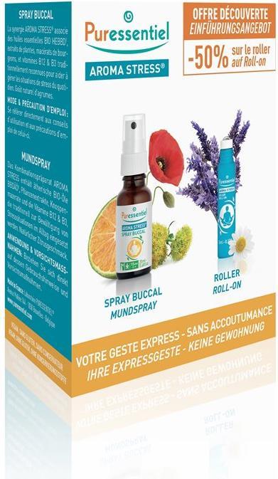Immagine prodotto Puressentiel Stress Box Roll-on + Spray per la bocca (Spray per bocca)
