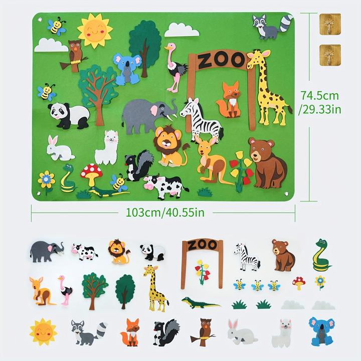 Immagine prodotto Activity Board Set di lavagne in feltro Ocean Wonders - 74,93x101,6 cm Gioco di narrazione della vita marina