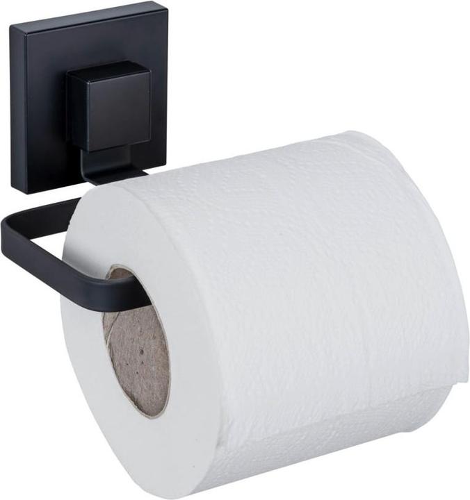 Produktbild Wenko Vacuum-Loc® Toilettenpapierhalter Mod. Quadro Schwarz Befestigen ohne Bohren