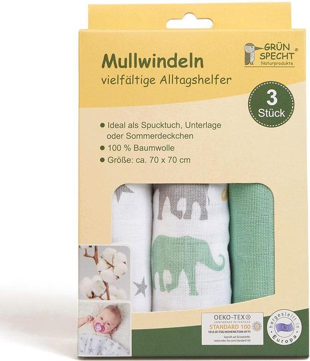 Actual product image Grünspecht Gauze diapers (70 cm, 70 cm)