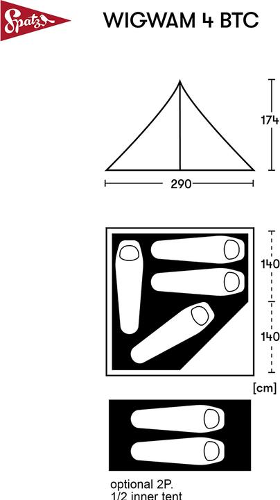 Immagine prodotto Spatz Wigwam 4 BTC (7.20 kg, 4 persone)