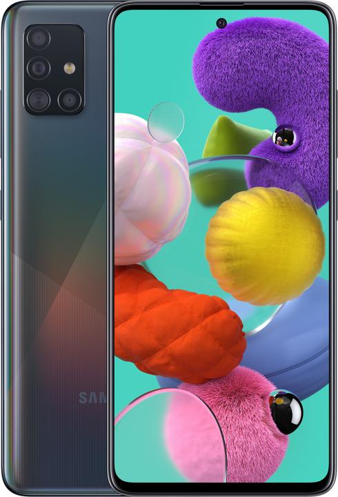 Samsung Galaxy A51 (128 GB, Prism Crush Black, 6.50", Dual SIM + SD, 48 Mpx, 4G)