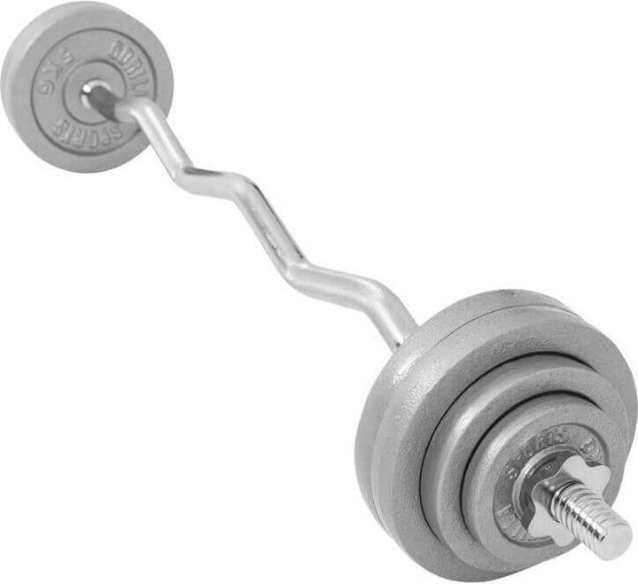 Gorilla Sports Set di manubri per curl (2 x 5 kg, 2 x 2,5 kg, 2 x 1,25 kg)