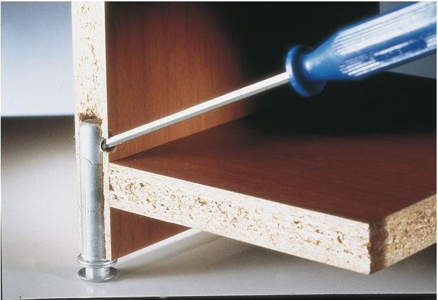 Actual product image Camar Height adjuster 306, bore ø14, load capacity 300KG, dimension A 52+W 62, die-cast zinc (1 Piece)