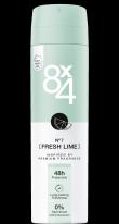 Actual product image 8X4 9350 Deodorant Spray No. 7 fresh lime, 150ml (Spray, 150 ml)