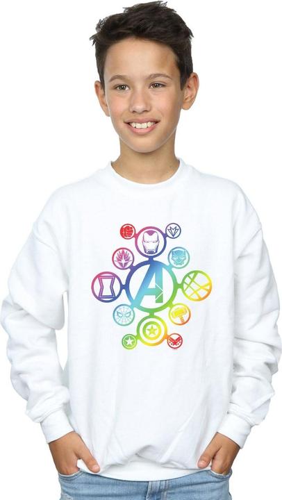Actual product image Boys Avengers Infinity War Rainbow Icons Sweatshirt (116)