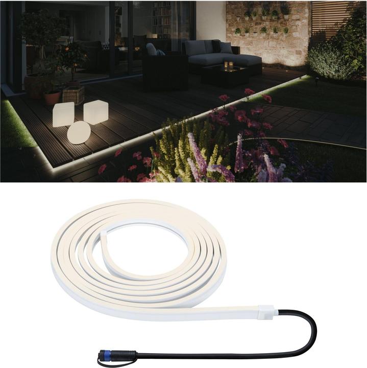 Image du produit Paulmann Outdoor Plug & Shine Stripe Smooth (Blanc chaud, 500 cm, Extérieur)