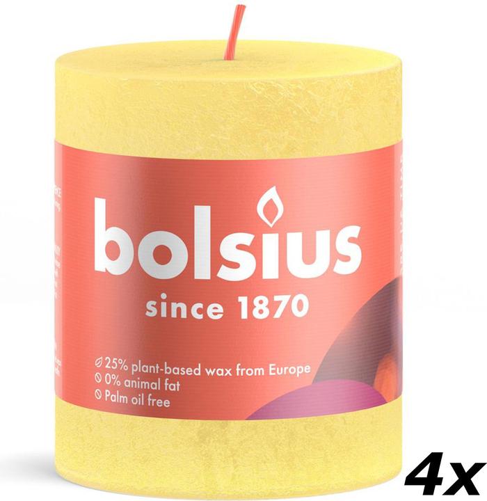 Produktbild Bolsius 4er-Set Stumpenkerze (4 Stk.)